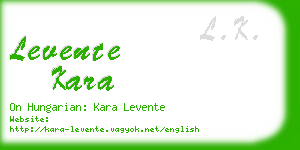 levente kara business card